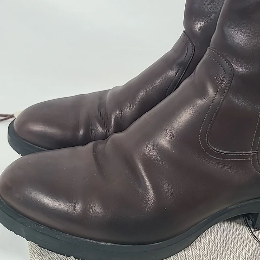 Hermes Kross Training Ankle Boots EU 42 (M 9-9.5, W 12) Brown Leather Made Italy - Picture 5 of 13
